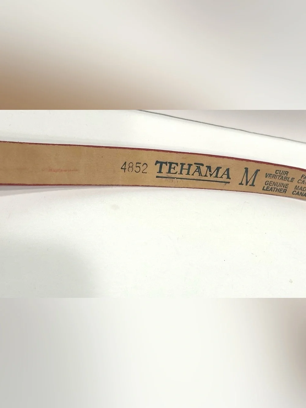 TEHAMA Womens Hot Pink Leather Belt Made in Canada Mens Belt Size M